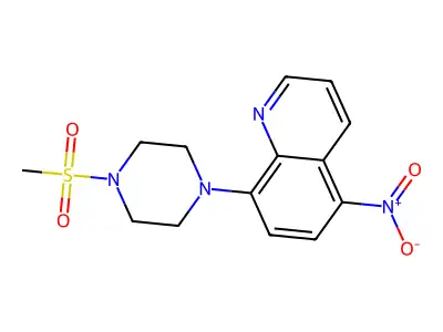 8-(4-Methylsulfonylpiperazin-1-yl)-5-nitroquinoline structure