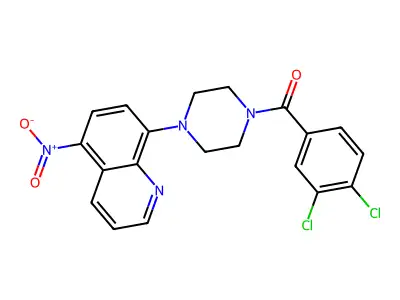 (3,4-Dichlorophenyl)-[4-(5-nitroquinolin-8-yl)piperazin-1-yl]methanone structure