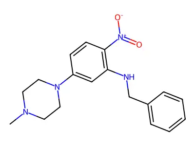N-benzyl-5-(4-methylpiperazin-1-yl)-2-nitroaniline structure