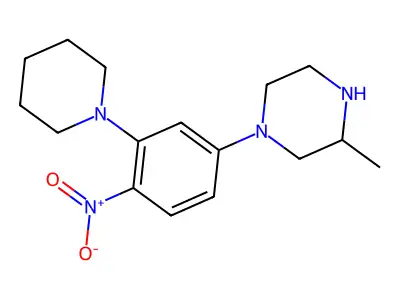 3-Methyl-1-(4-nitro-3-piperidin-1-ylphenyl)piperazine structure