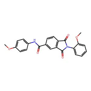 2-(2-methoxyphenyl)-N-(4-methoxyphenyl)-1,3-dioxoisoindole-5-carboxamide structure