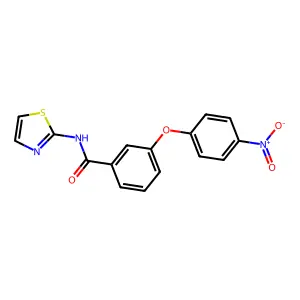 3-(4-nitrophenoxy)-N-(1,3-thiazol-2-yl)benzamide structure
