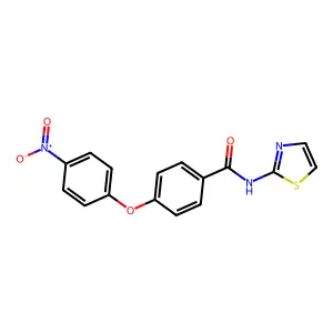 4-(4-nitrophenoxy)-N-(1,3-thiazol-2-yl)benzamide structure