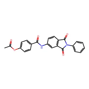 [4-[(1,3-Dioxo-2-phenylisoindol-5-yl)carbamoyl]phenyl] acetate structure