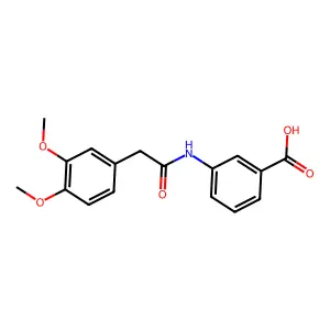 3-[[2-(3,4-Dimethoxyphenyl)acetyl]amino]benzoic acid structure