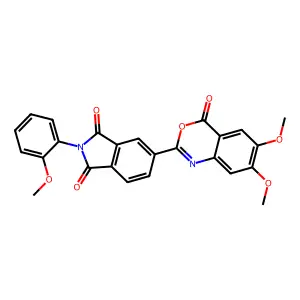5-(6,7-dimethoxy-4-oxo-3,1-benzoxazin-2-yl)-2-(2-methoxyphenyl)isoindole-1,3-dione structure