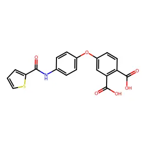 4-[4-(Thiophene-2-carbonylamino)phenoxy]phthalic acid structure