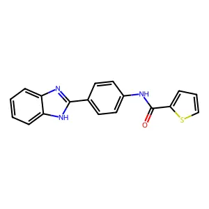 N-[4-(1H-benzimidazol-2-yl)phenyl]thiophene-2-carboxamide structure