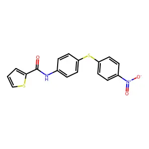 N-[4-(4-nitrophenyl)sulfanylphenyl]thiophene-2-carboxamide structure