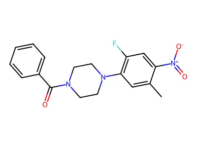 [4-(2-Fluoro-5-methyl-4-nitrophenyl)piperazin-1-yl]-phenylmethanone structure