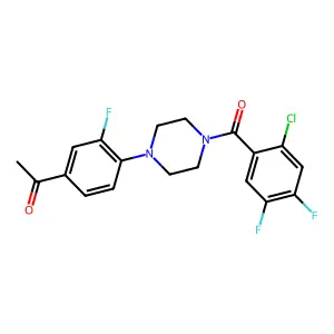 1-[4-[4-(2-Chloro-4,5-difluorobenzoyl)piperazin-1-yl]-3-fluorophenyl]ethanone structure