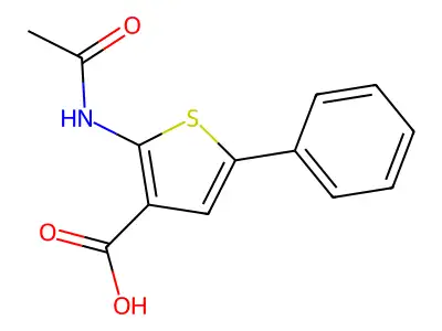 2-Acetamido-5-phenylthiophene-3-carboxylic acid structure