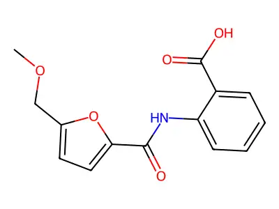 2-{[5-(Methoxymethyl)-2-furoyl]amino}benzoic acid structure