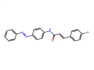 2-Propenamide, 3-(4-bromophenyl)-N-[4-(2-phenyldiazenyl)phenyl]- structure