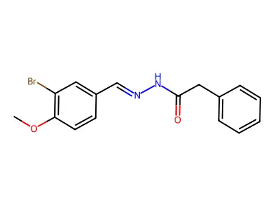 N'-[(E)-(3-bromo-4-methoxyphenyl)methylidene]-2-phenylacetohydrazide structure