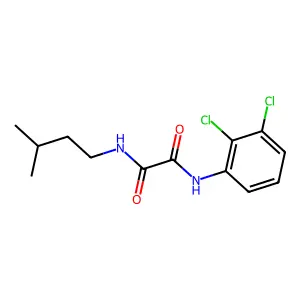 N'-(2,3-dichlorophenyl)-N-(3-methylbutyl)oxamide structure