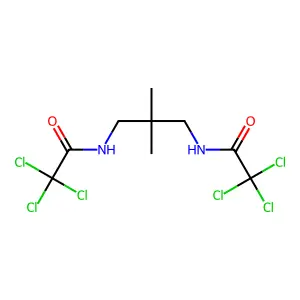 2,2,2-trichloro-N-[2,2-dimethyl-3-[(2,2,2-trichloroacetyl)amino]propyl]acetamide structure