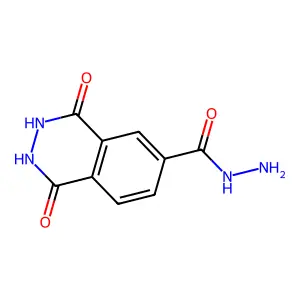1,2,3,4-Tetrahydro-1,4-dioxo-6-phthalazinecarboxylic acid hydrazide structure
