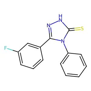 5-(3-fluorophenyl)-4-phenyl-4H-1,2,4-triazole-3-thiol structure