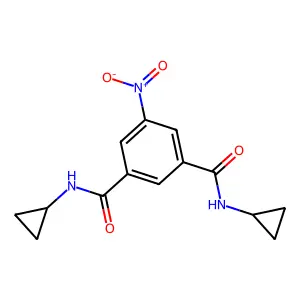N,N'-dicyclopropyl-5-nitroisophthalamide structure
