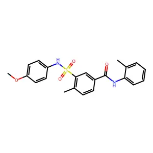 3-[(4-methoxyphenyl)sulfamoyl]-4-methyl-N-(2-methylphenyl)benzamide structure
