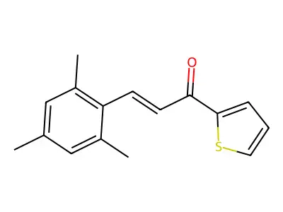 1-Thiophen-2-yl-3-(2,4,6-trimethylphenyl)prop-2-en-1-one structure