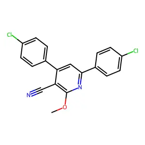 4,6-Bis(4-chlorophenyl)-2-methoxynicotinonitrile structure