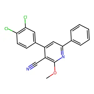 4-(3,4-Dichlorophenyl)-2-methoxy-6-phenylnicotinonitrile structure