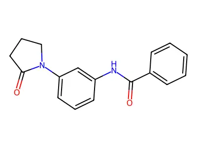 N-[3-(2-oxopyrrolidin-1-yl)phenyl]benzamide structure