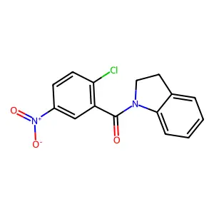 (2-Chloro-5-nitrophenyl)-(2,3-dihydroindol-1-yl)methanone structure