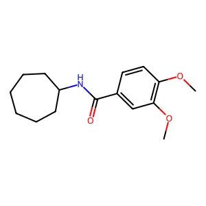 N-cycloheptyl-3,4-dimethoxybenzamide structure