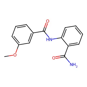 N-(2-carbamoylphenyl)-3-methoxybenzamide structure
