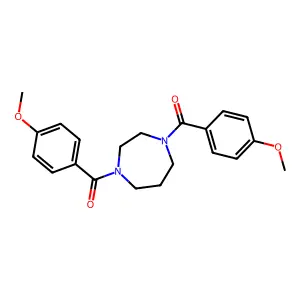 [4-(4-Methoxybenzoyl)-1,4-diazepan-1-yl]-(4-methoxyphenyl)methanone structure