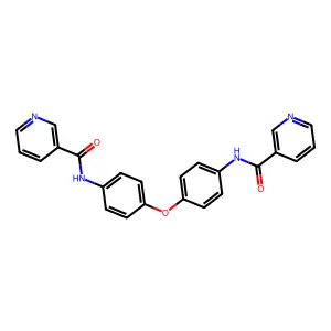 N-[4-[4-(pyridine-3-carbonylamino)phenoxy]phenyl]pyridine-3-carboxamide structure