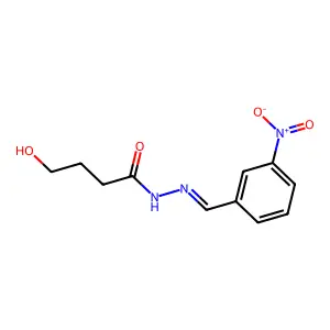 4-Hydroxy-N'-[(3-nitrophenyl)methylidene]butanehydrazide structure