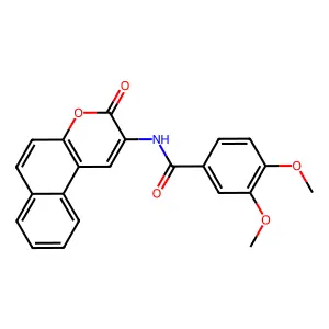 3,4-dimethoxy-N-(3-oxo-3H-benzo[f]chromen-2-yl)benzamide structure