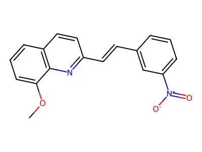 8-Methoxy-2-[2-(3-nitrophenyl)ethenyl]quinoline structure