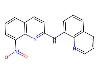 8-nitro-N-quinolin-8-ylquinolin-2-amine structure