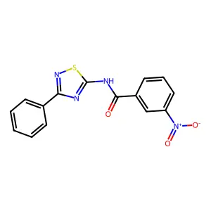3-nitro-N-(3-phenyl-1,2,4-thiadiazol-5-yl)benzamide structure