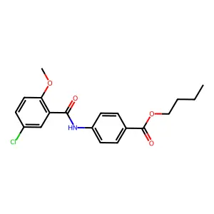 Butyl 4-[(5-chloro-2-methoxybenzoyl)amino]benzoate structure