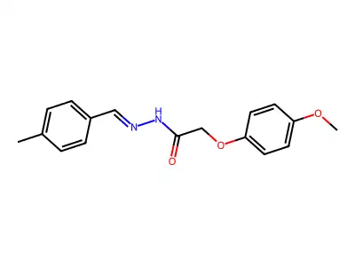 (E)-2-(4-methoxyphenoxy)-N'-(4-methylbenzylidene)acetohydrazide structure
