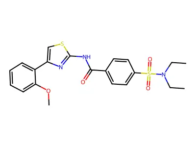 4-(diethylsulfamoyl)-N-[4-(2-methoxyphenyl)-1,3-thiazol-2-yl]benzamide structure