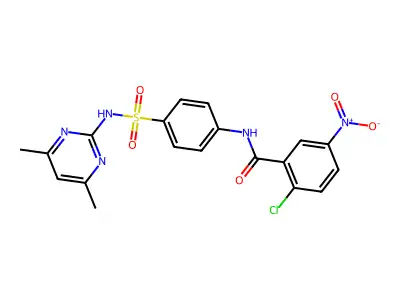 2-Chloro-N-{4-[(4,6-dimethylpyrimidin-2-YL)sulfamoyl]phenyl}-5-nitrobenzamide structure