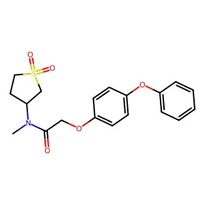N-(1,1-dioxidotetrahydrothiophen-3-yl)-N-methyl-2-(4-phenoxyphenoxy)acetamide structure
