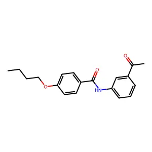N-(3-acetylphenyl)-4-butoxybenzamide structure