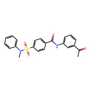 N-(3-acetylphenyl)-4-[methyl(phenyl)sulfamoyl]benzamide structure