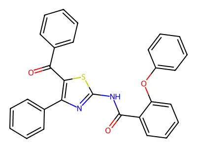 N-(5-benzoyl-4-phenyl-1,3-thiazol-2-yl)-2-phenoxybenzamide structure