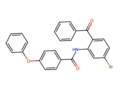 N-(2-benzoyl-5-bromophenyl)-4-phenoxybenzamide structure