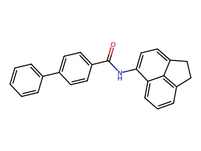 N-(1,2-dihydroacenaphthylen-5-yl)-[1,1'-biphenyl]-4-carboxamide structure