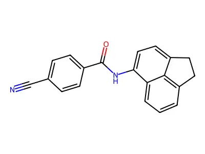 4-cyano-N-(1,2-dihydroacenaphthylen-5-yl)benzamide structure